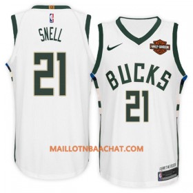 Maillot NBA Milwaukee Bucks Tony Snell 21 Nike 2017-18 Blanc Swingman - Homme